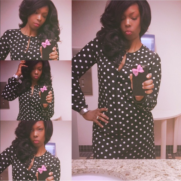 Cute polka dot shirt dress - Picture 1 of 2